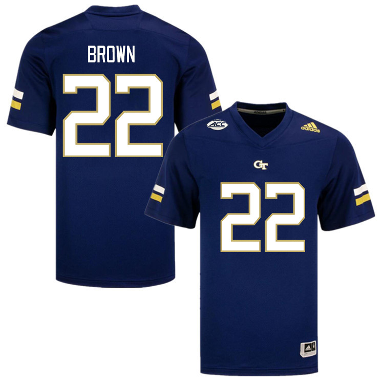 Men-Youth #22 Colson Brown Georgia Tech Yellow Jackets 2023 College Football Jerseys Stitched Sale-N